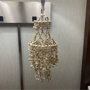 Vintage 70’s Boho Cream Shell Chandelier or Wind Chime
